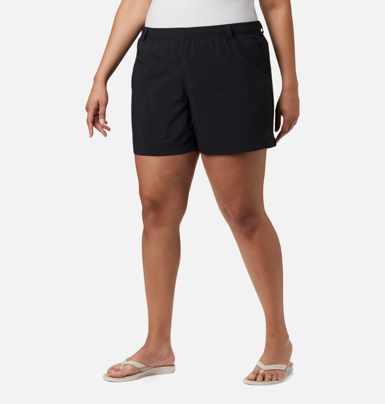 Women\'s Columbia PFG Backcast Water Shorts Black | Plus Size CA-E4L1C